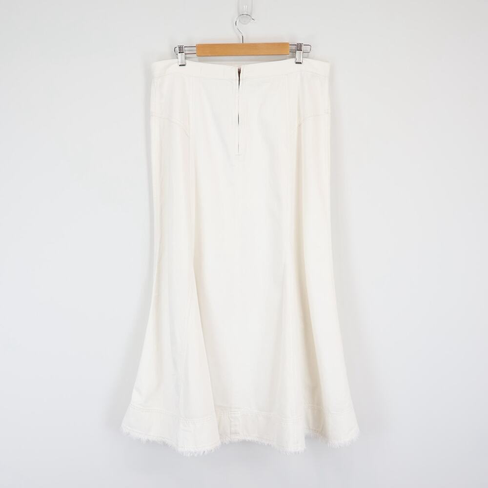 Madewell White Midi A-Line Skirt - Picture 7 of 9